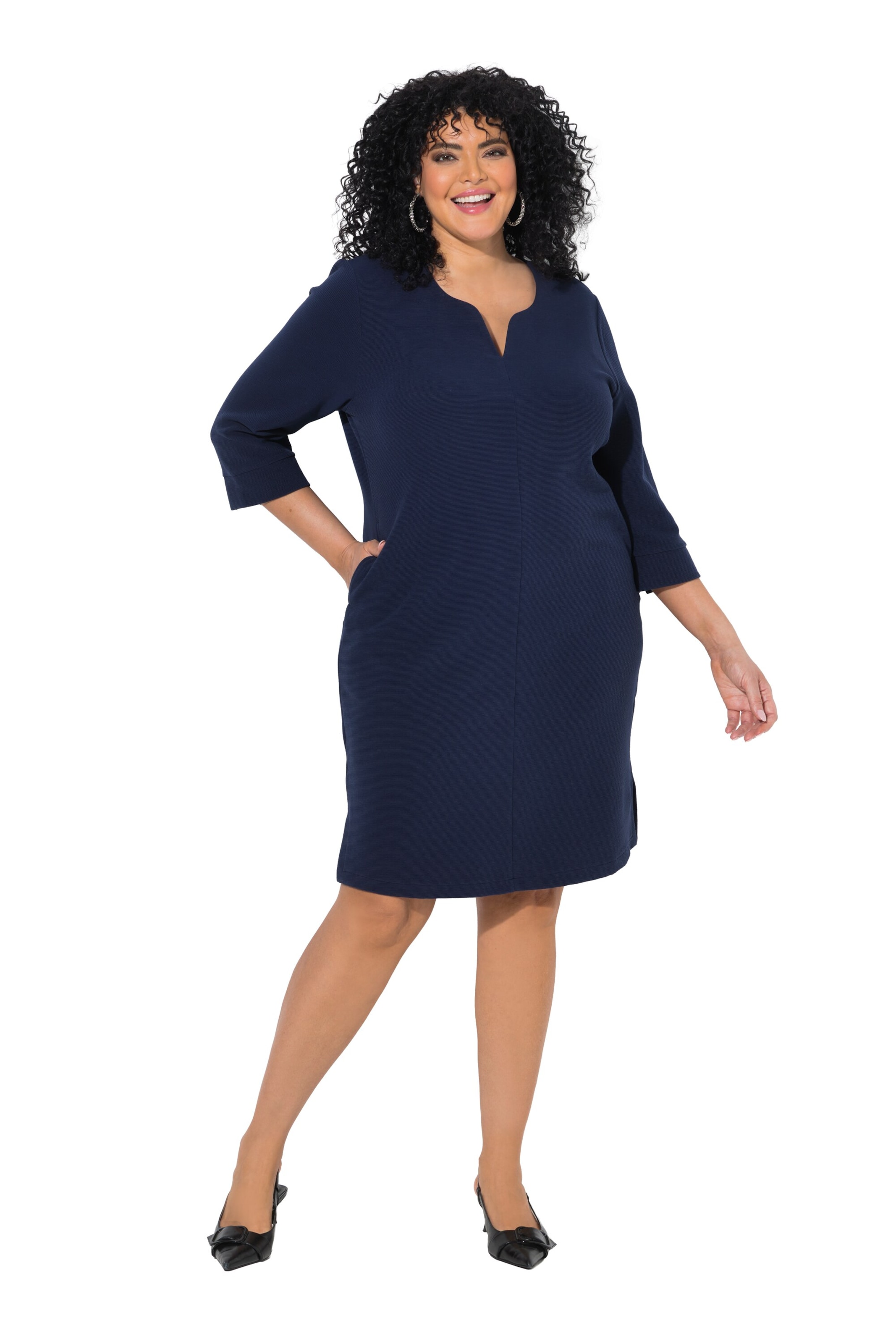 Ulla Popken Jurk in Blauw: voorkant