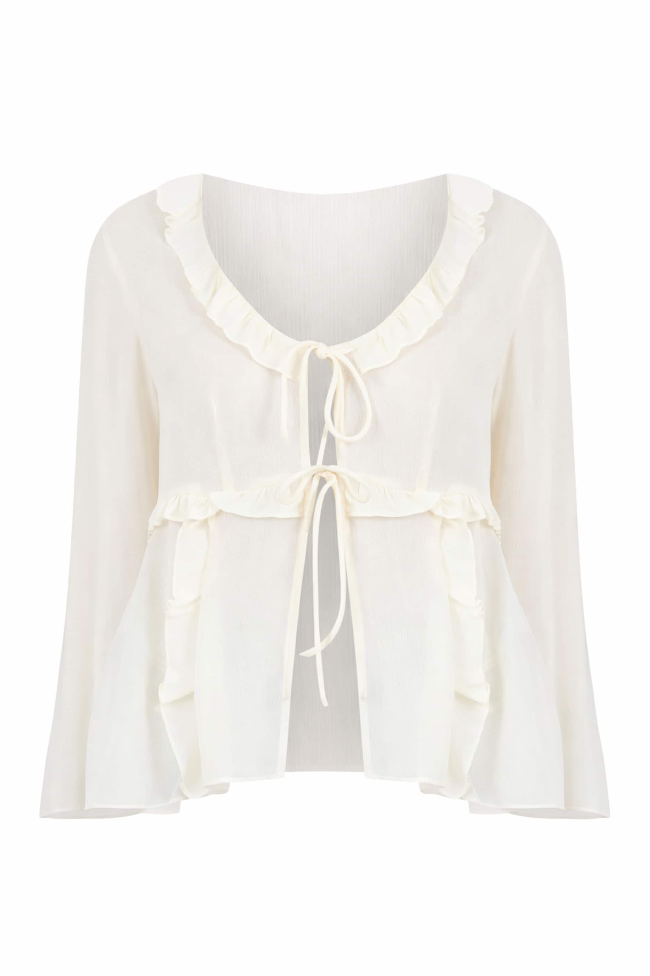 BRAVE SOUL Blouse in Wit: voorkant