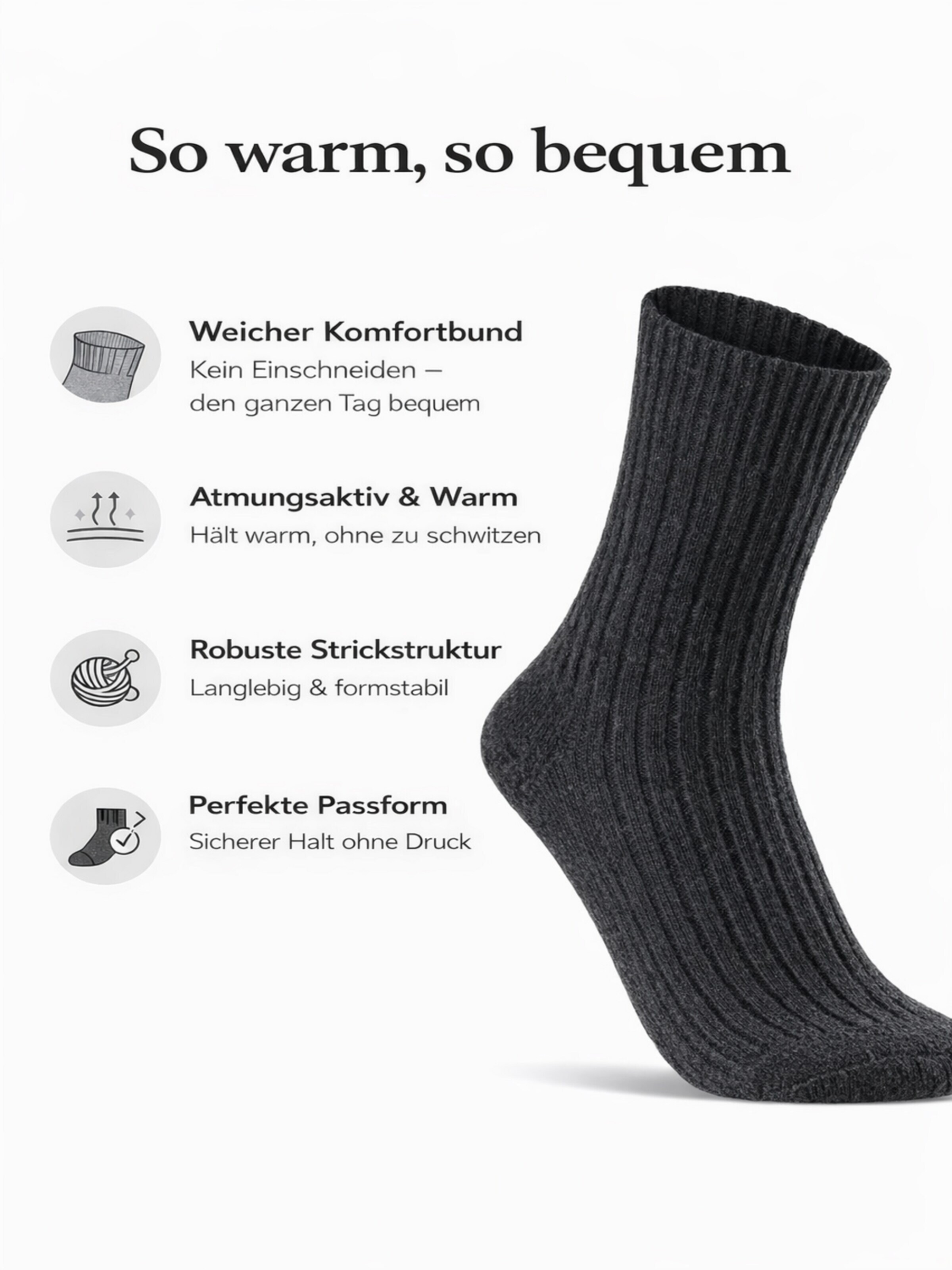 NERS Socks 'Wool Nordic' in Grey
