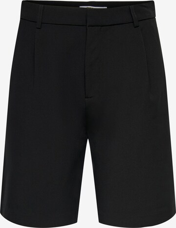 ONLY Regular Pleat-front trousers 'Berry' in Black: front