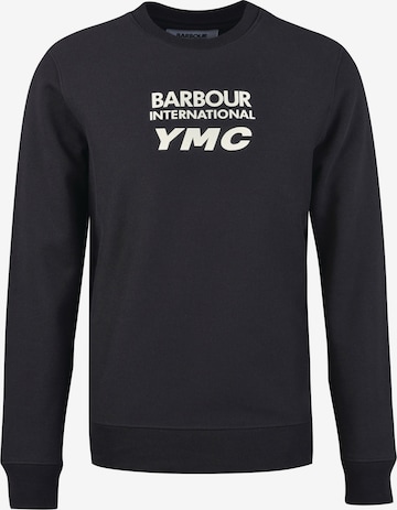 Barbour International Sweatshirt 'Albourne' in Zwart: voorkant