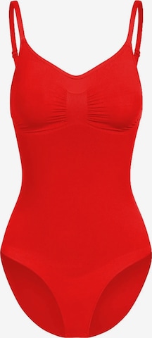 cfab (formerly creamy fabrics) - Body moldeador 'Bodysuit Sculpting Shapewear mit Slip' en rojo: frente