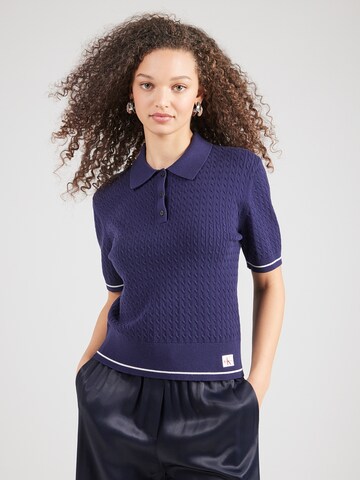 Calvin Klein Jeans Sweter w kolorze fioletowy: przód