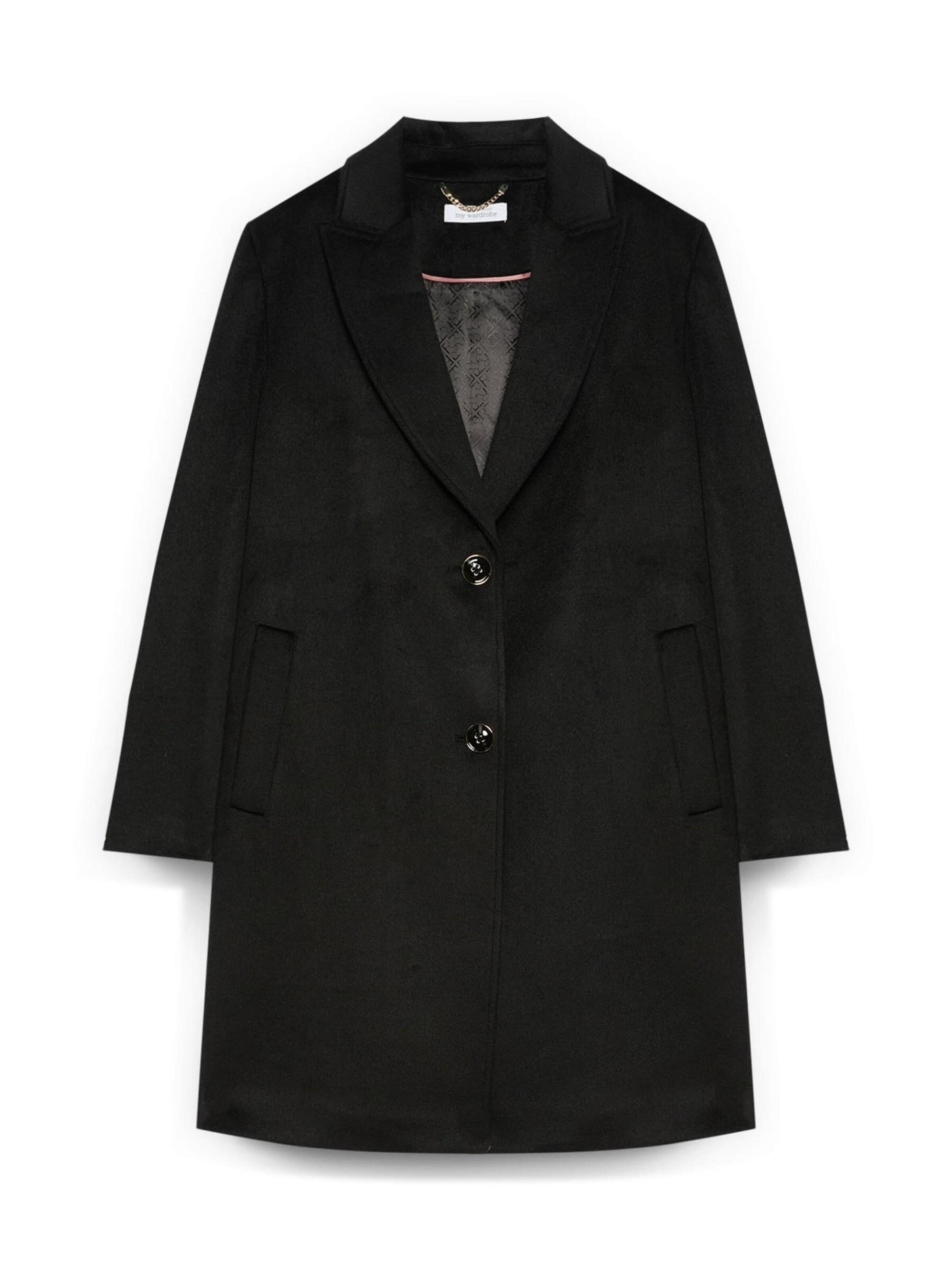 Fiorella Rubino - Abrigo de invierno en negro: frente