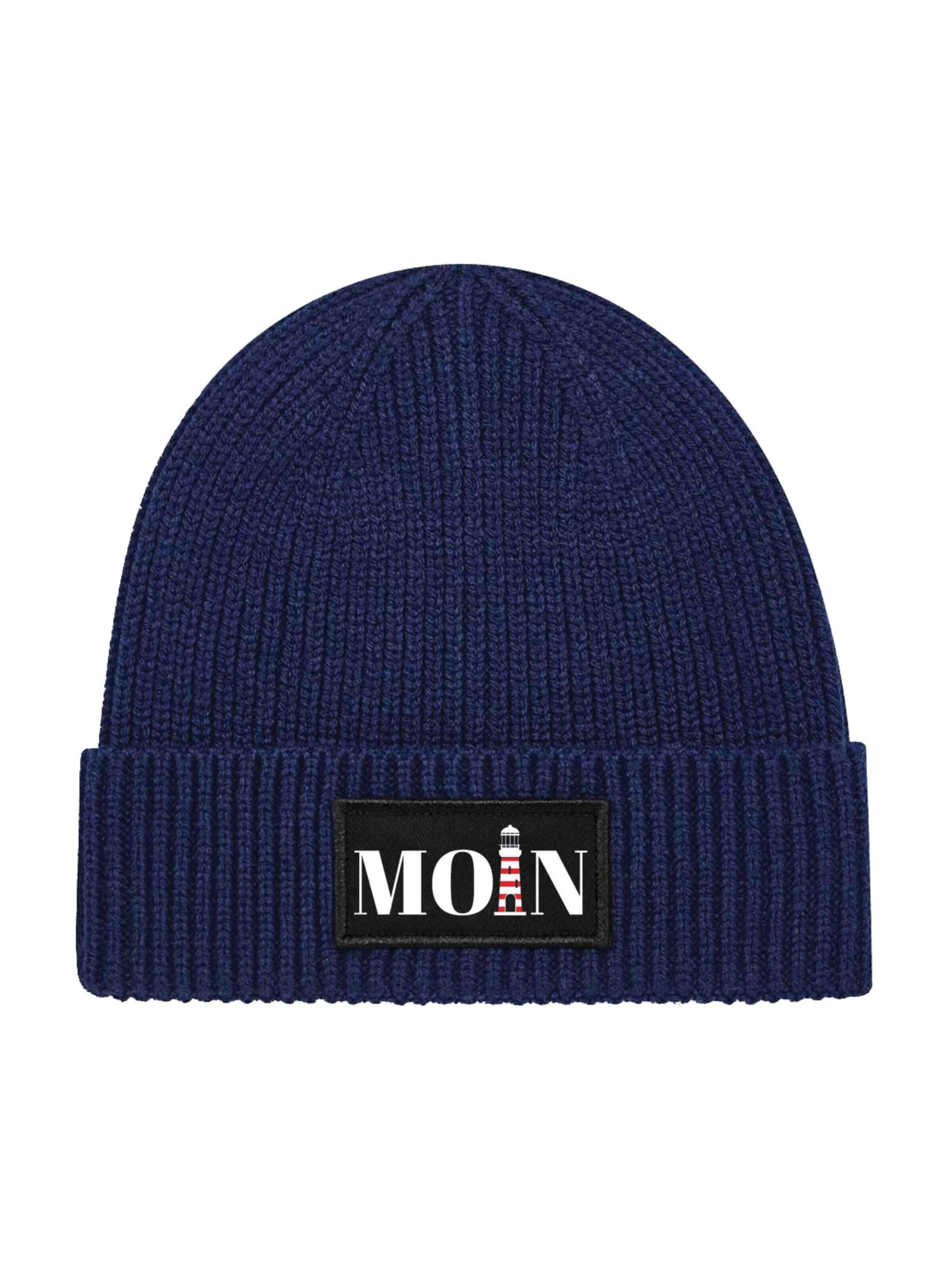 Youth Designz Beanie 'Moin Leuchtturm' in Blue: front