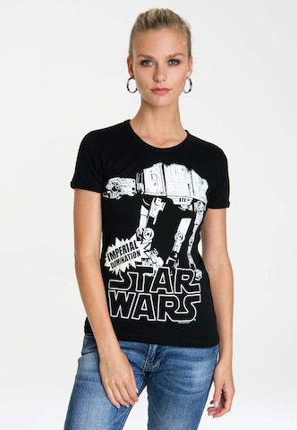 LOGOSHIRT Shirt 'AT-AT' in Zwart: voorkant