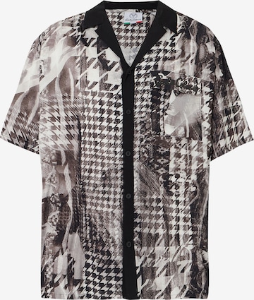 Carlo Colucci Comfort Fit Hemd 'Feig' in Grau: Vorderseite