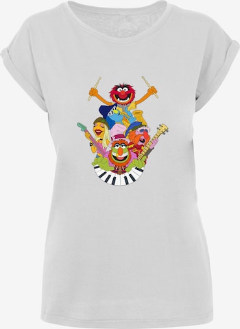 F4NT4STIC T-Shirt 'Disney Muppets - Dr. Teeth And The Electric Mayhem' in Weiß: Vorderseite