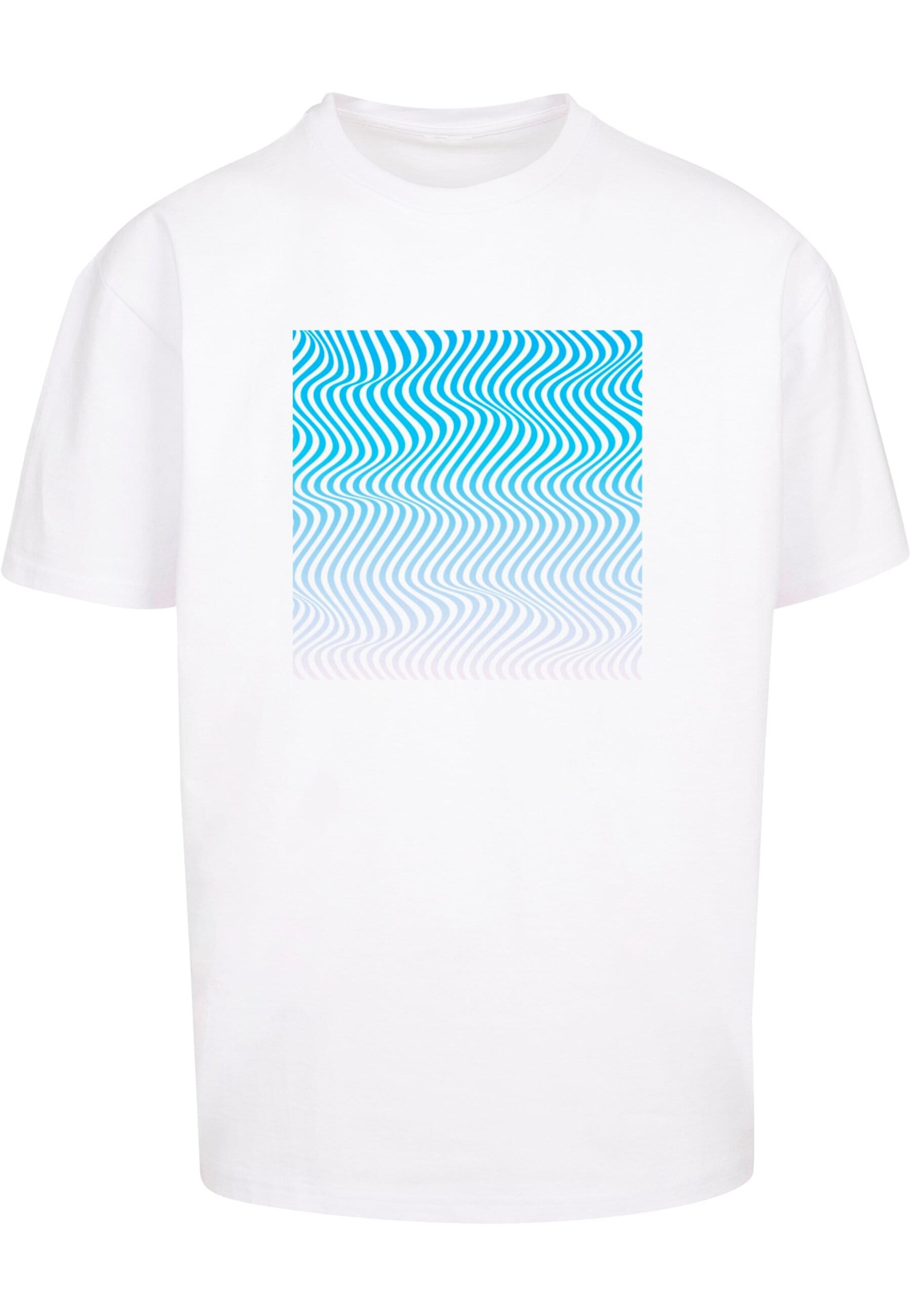 Merchcode T-Shirt  'Summer - Wavy' in Weiß: Vorderseite