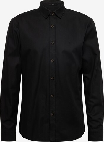 Mavi Regular fit Button Up Shirt in Black: front