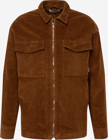 BLEND Regular fit Button Up Shirt in Brown: front