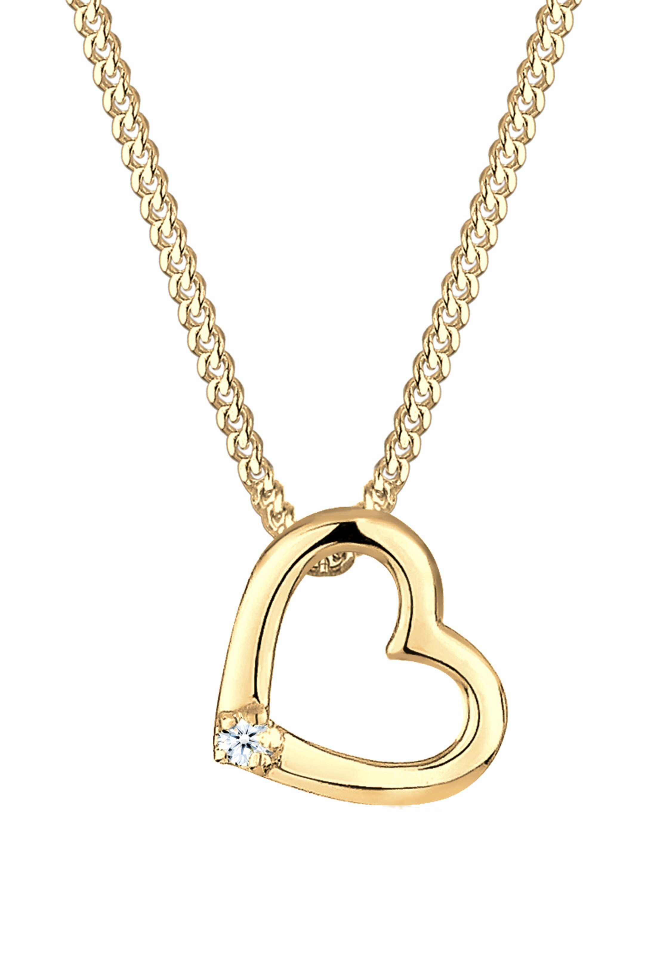 Elli DIAMONDS Kette 'Herz' in Gold