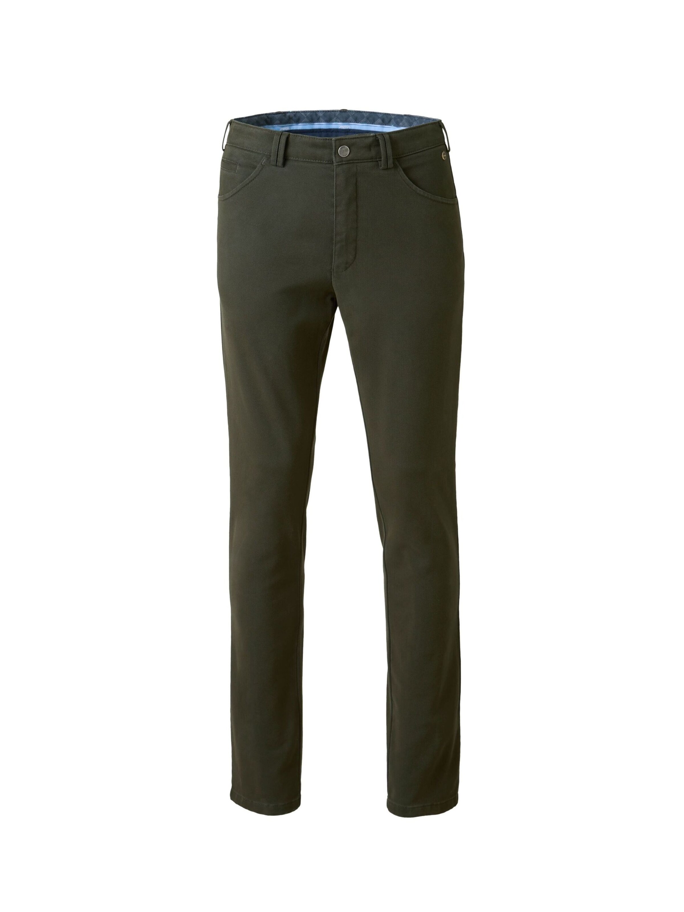 MEYER Chino Pants in Green: front
