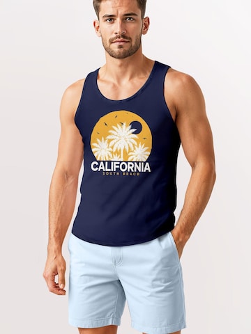 Neverless Shirt 'California' in Blue: front