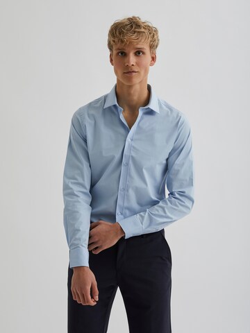 Bertoni Slim fit Button Up Shirt 'Gustav' in Blue: front