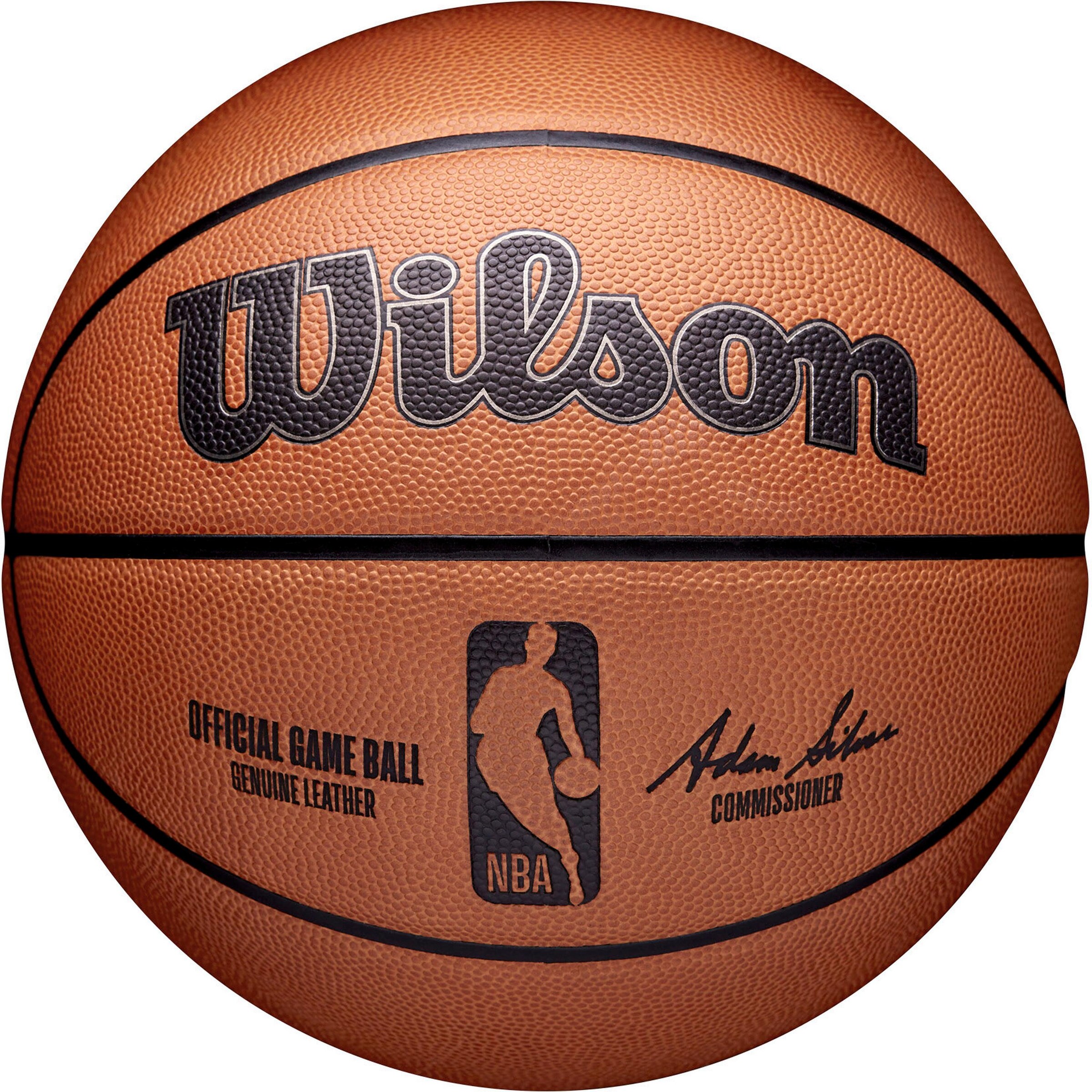 WILSON Ball 'NBA OFFICIAL GAME BALL' in Braun: Vorderseite