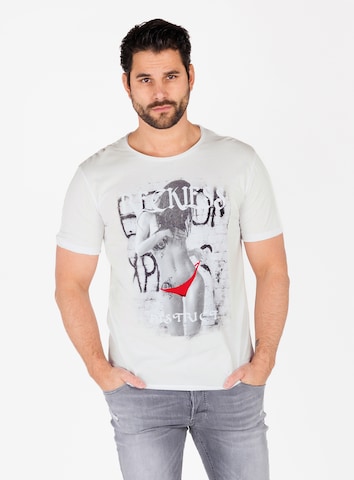 T-Shirt Key Largo en blanc : devant