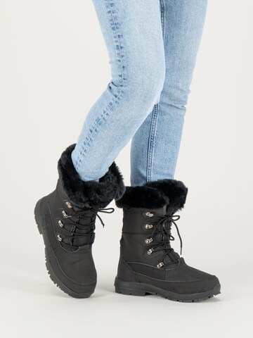 Warmbat Schnürstiefel 'Hotham' in Schwarz: Vorderseite