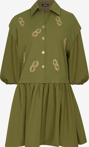 NOCTURNE Shirt Dress in Green: front