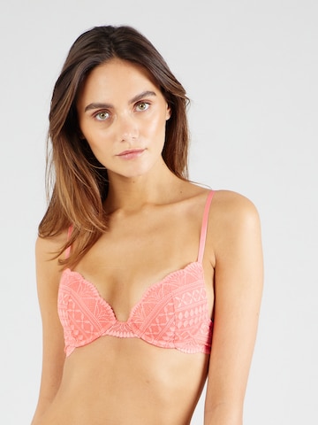 ETAM Push-up BH 'IDOLE' i pink: forside