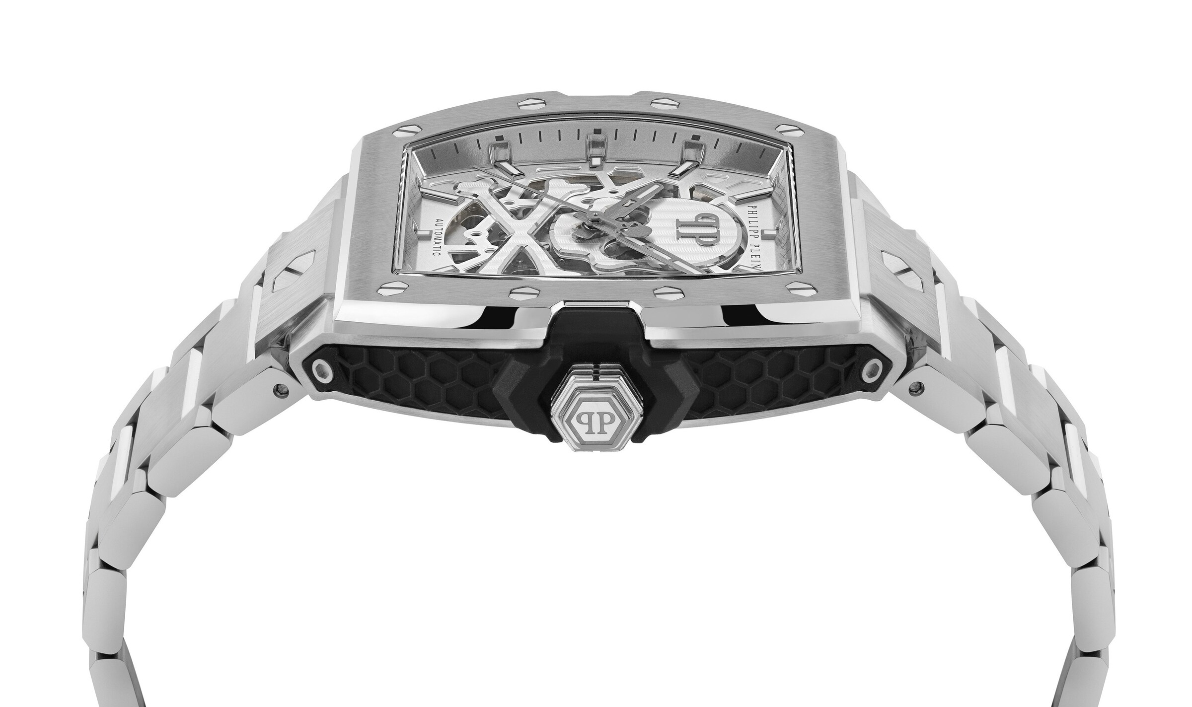Montre à affichage analogique 'The $Keleton' Philipp Plein Watches en argent
