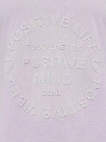purpurinė Zwillingsherz Marškinėliai 'Positive Mind'