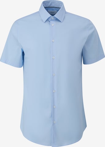 s.Oliver BLACK LABEL Slim fit Overhemd in Blauw: voorkant