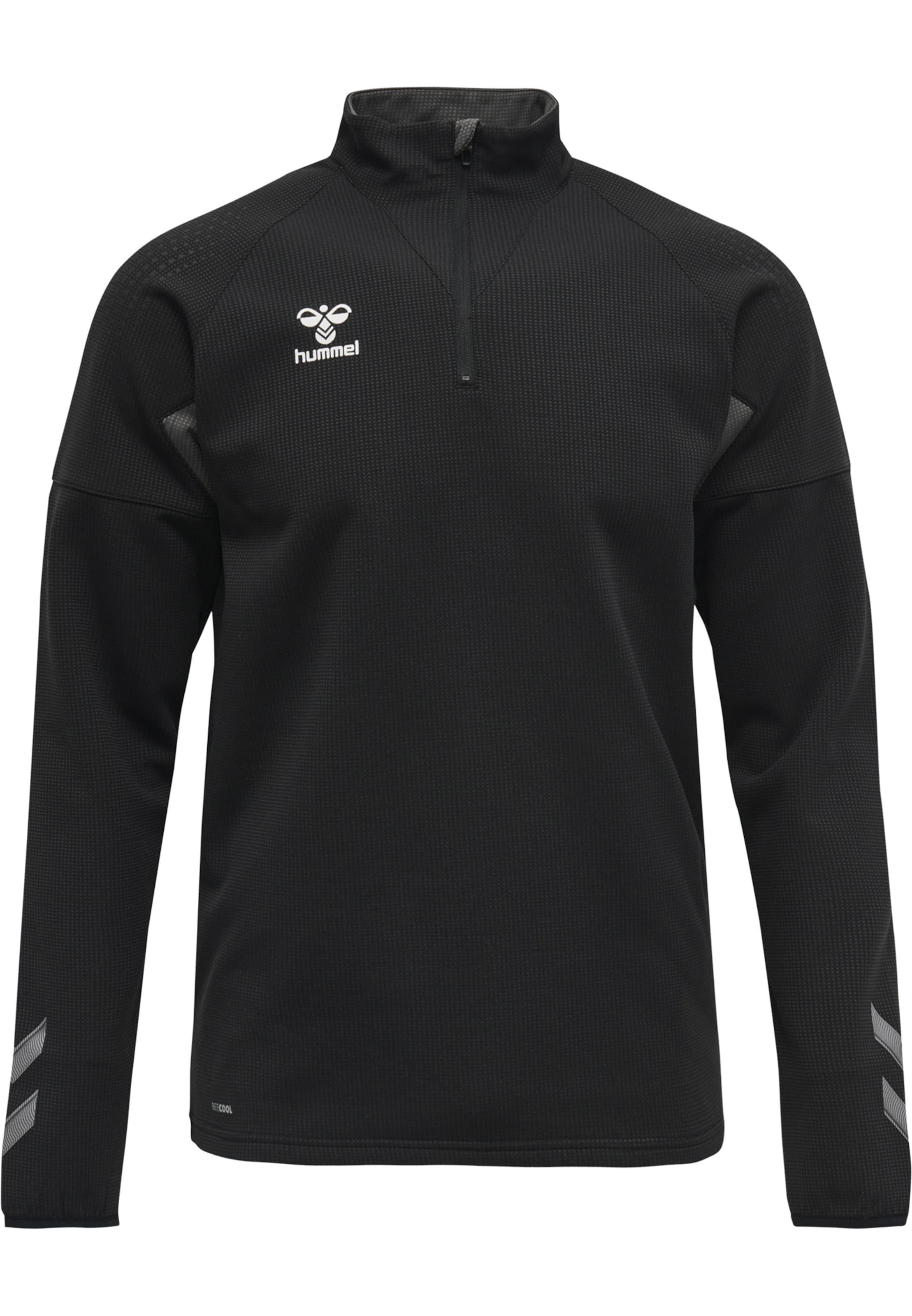 Hummel Sportsweatshirt 'Lead' in Zwart: voorkant