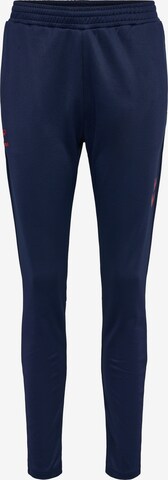 Hummel Regular Workout Pants 'Poly' in Blue: front