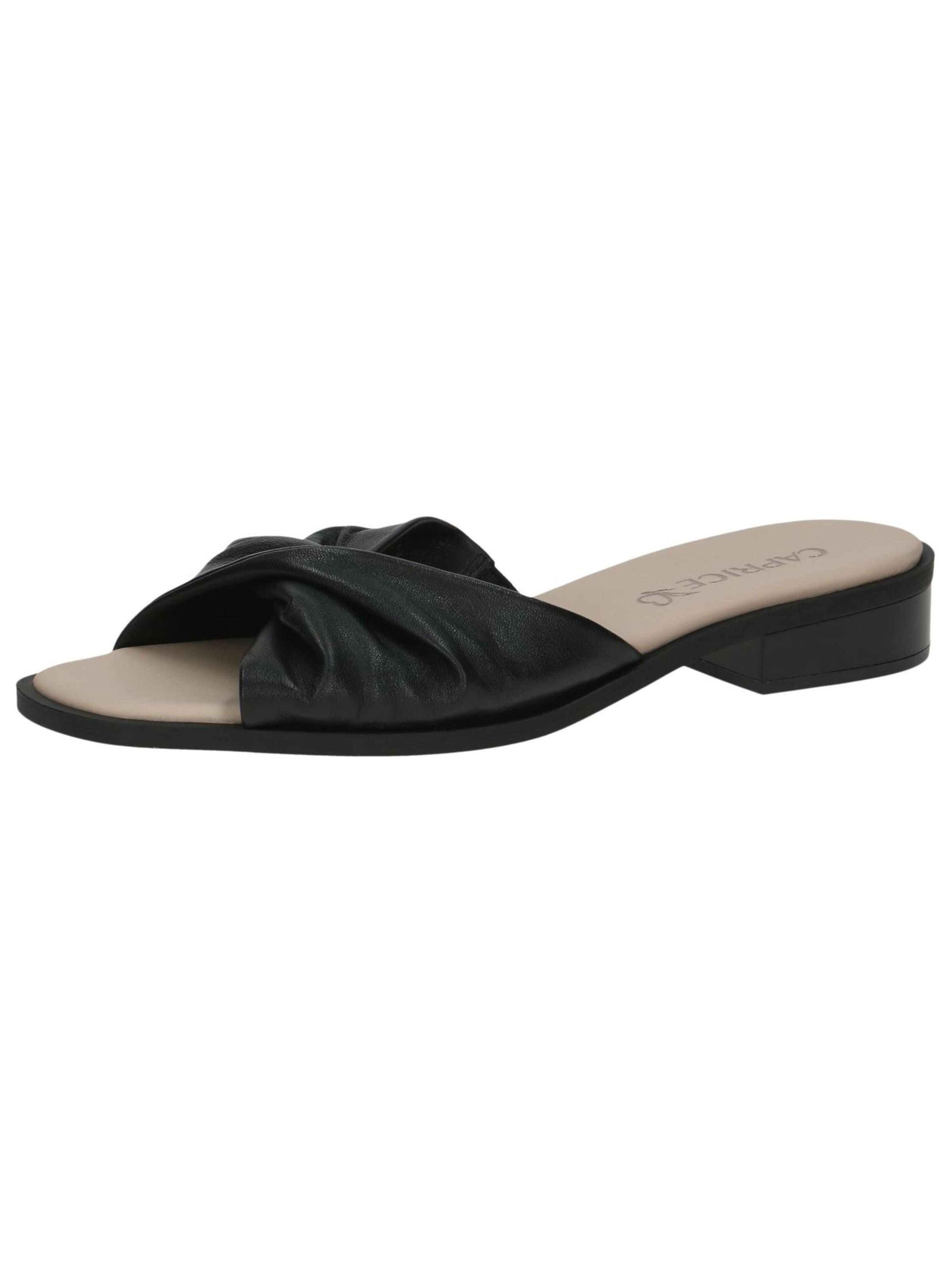 CAPRICE Mules in Black: front