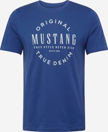 MUSTANG T-shirt 'Alex' i blå: framsida