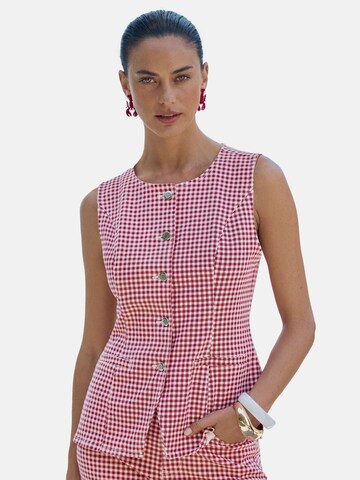 Gilet da completo di love & roses in rosso: frontale