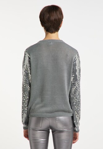 myMo at night Knit Cardigan in Grey