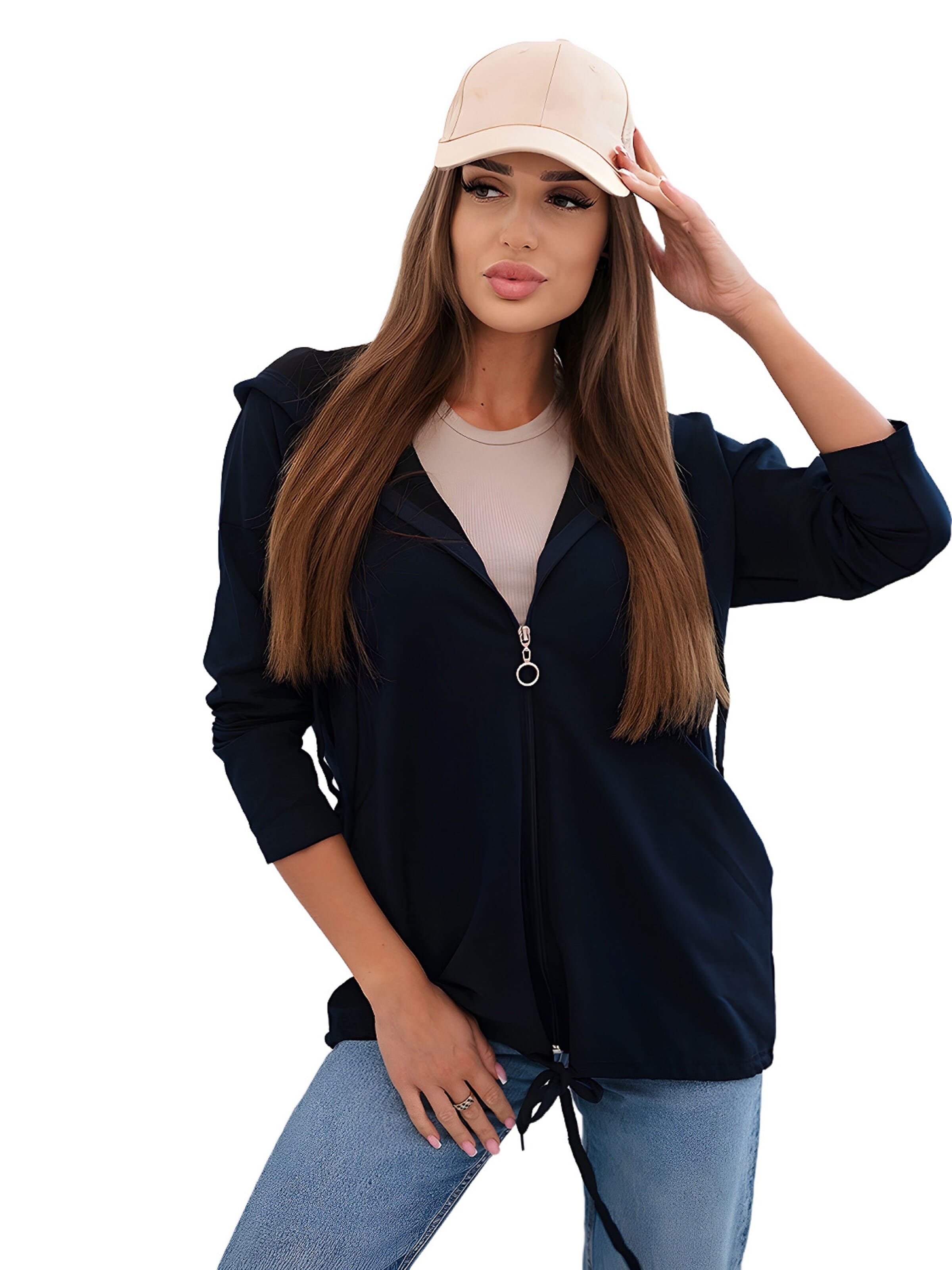 Lumera Bluza rozpinana w kolorze niebieski: przód