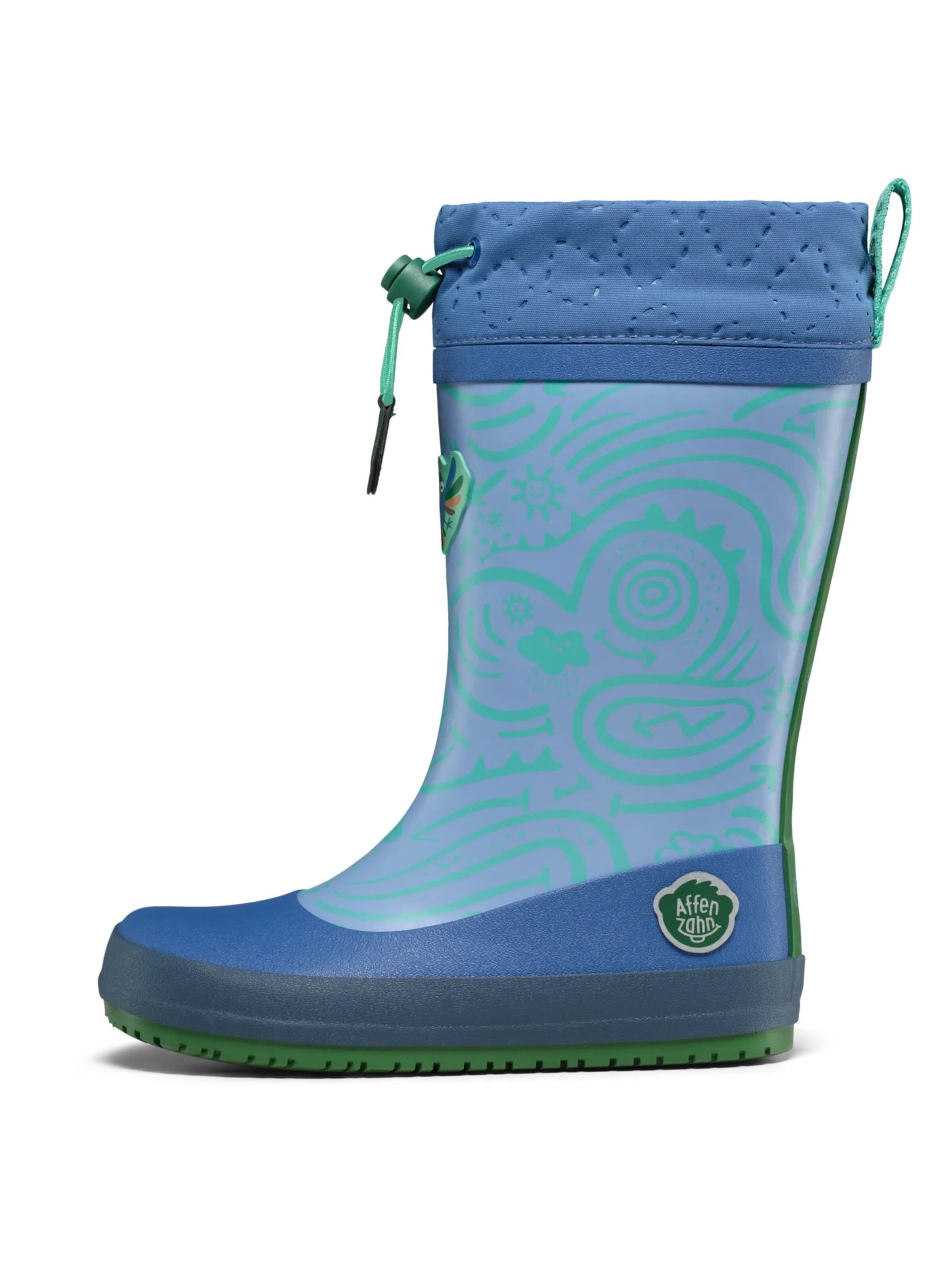 Affenzahn Rubber Boots 'Vegan Puddly Vegan Puddly' in Blue: front