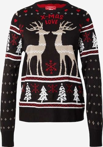 Pull-over Sublevel en noir : devant