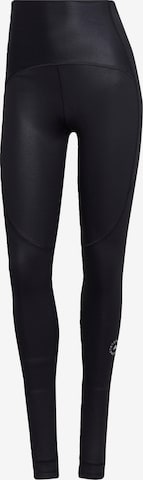 Pantaloni sport de la adidas by Stella McCartney pe negru: față
