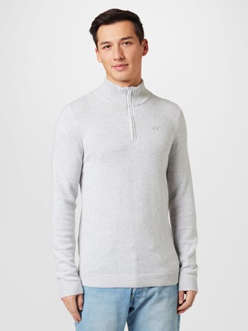 HOLLISTER Пуловер в сиво: отпред