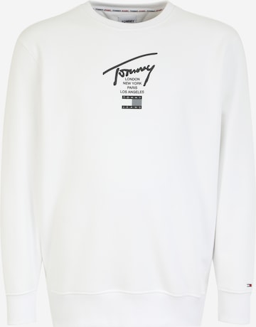 Tommy Jeans Plus Sweatshirt in White: front