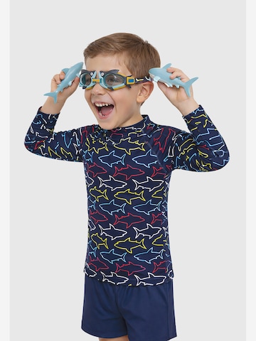 T-Shirt Denokids en bleu : devant