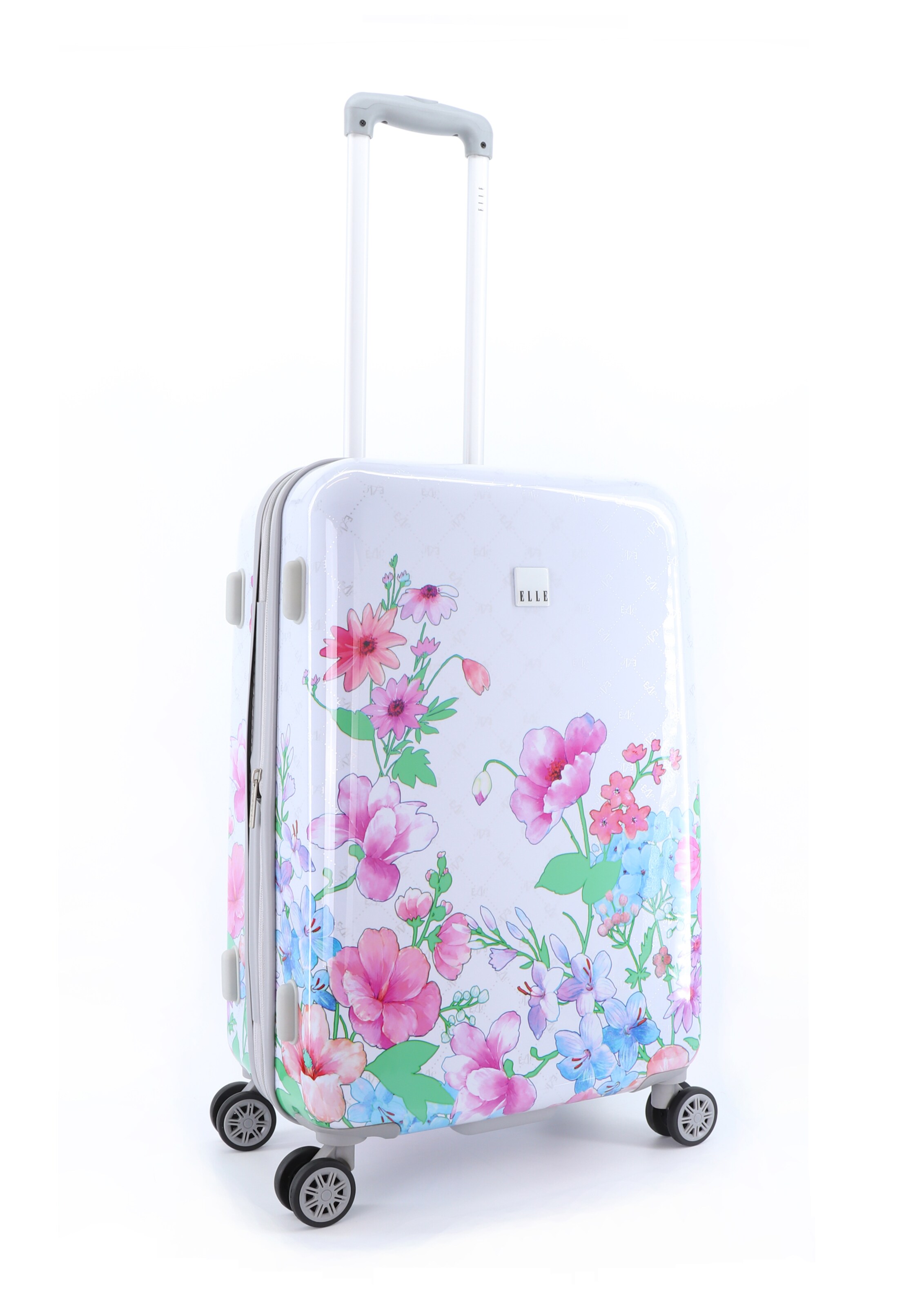 ELLE Suitcase 'Flower' in Purple