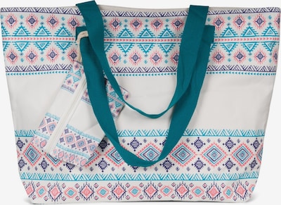styleBREAKER Strandtasche 'Strandtasche Azteken Muster - Boho' in One Size in petrol, Produktansicht