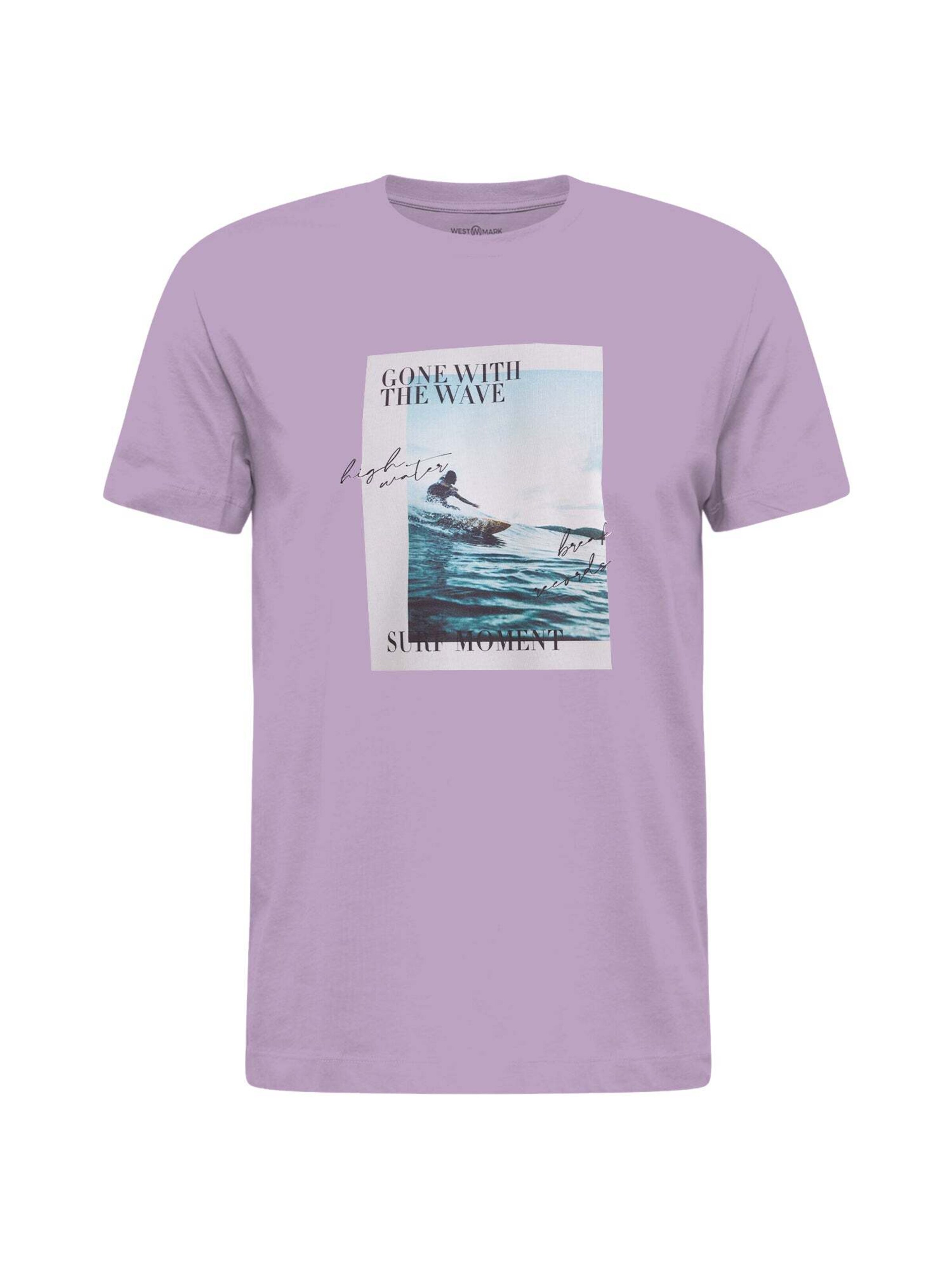 Maglietta 'Collage Wave ' di WESTMARK LONDON in lilla: frontale
