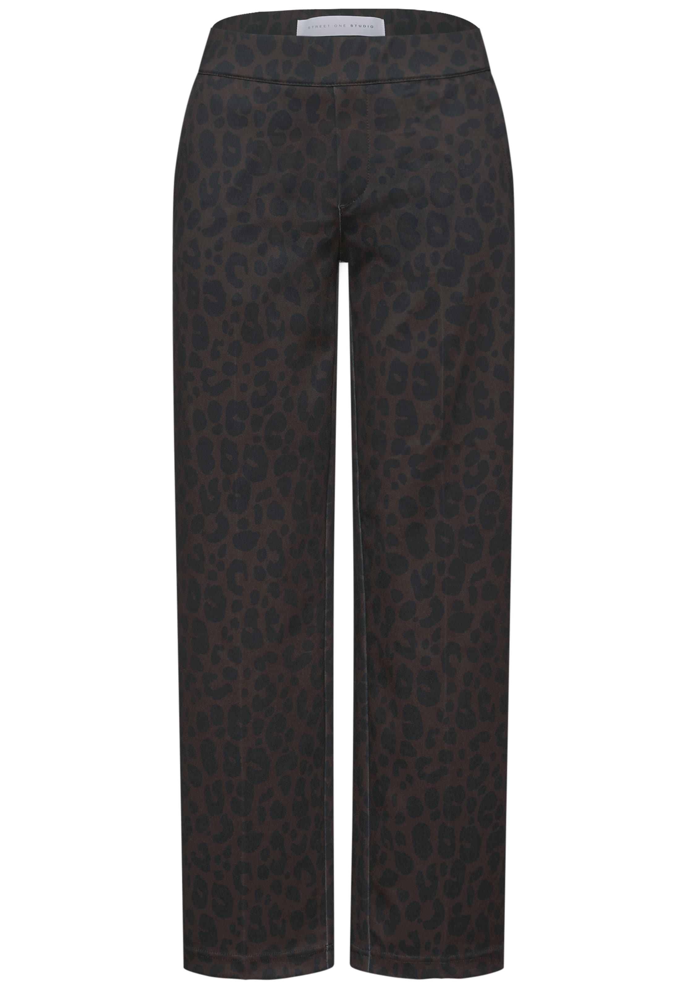 Street One Studio Wide Leg Hose in Braun: Vorderseite