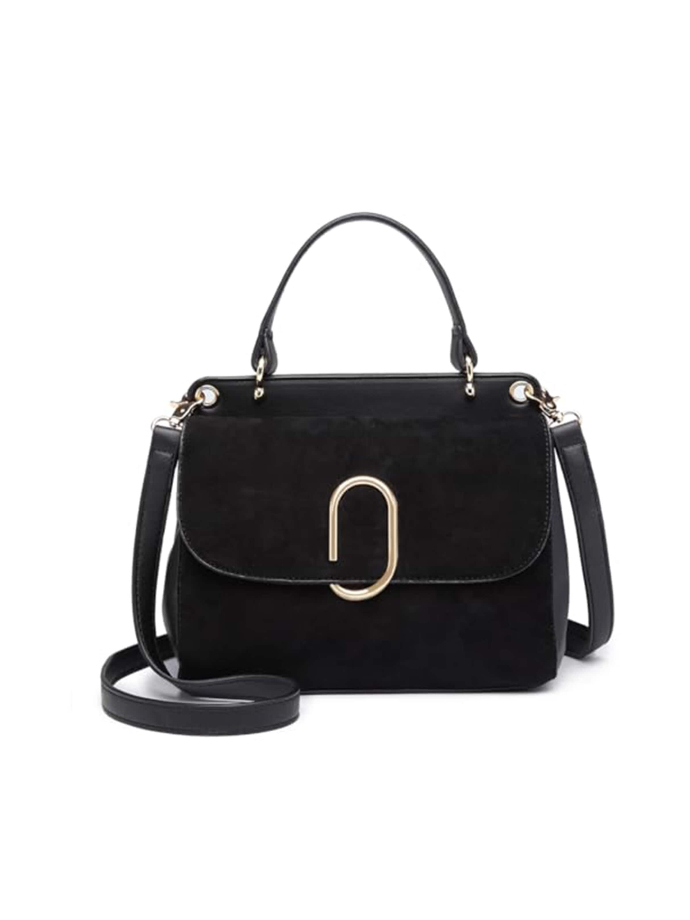 Miss Lulu Shoulder Bag in Black: front