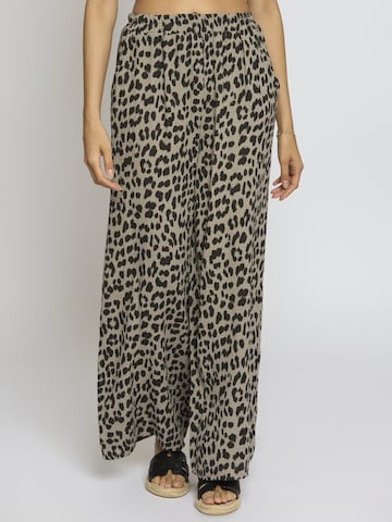 Wide Leg Pantalon 'Patriciaa' Lilavie en beige : devant