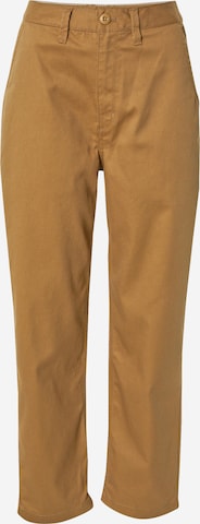 Pantalon chino VANS en marron : devant