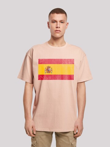 T-Shirt 'Spain Spanien Flagge distressed' F4NT4STIC en orange : devant
