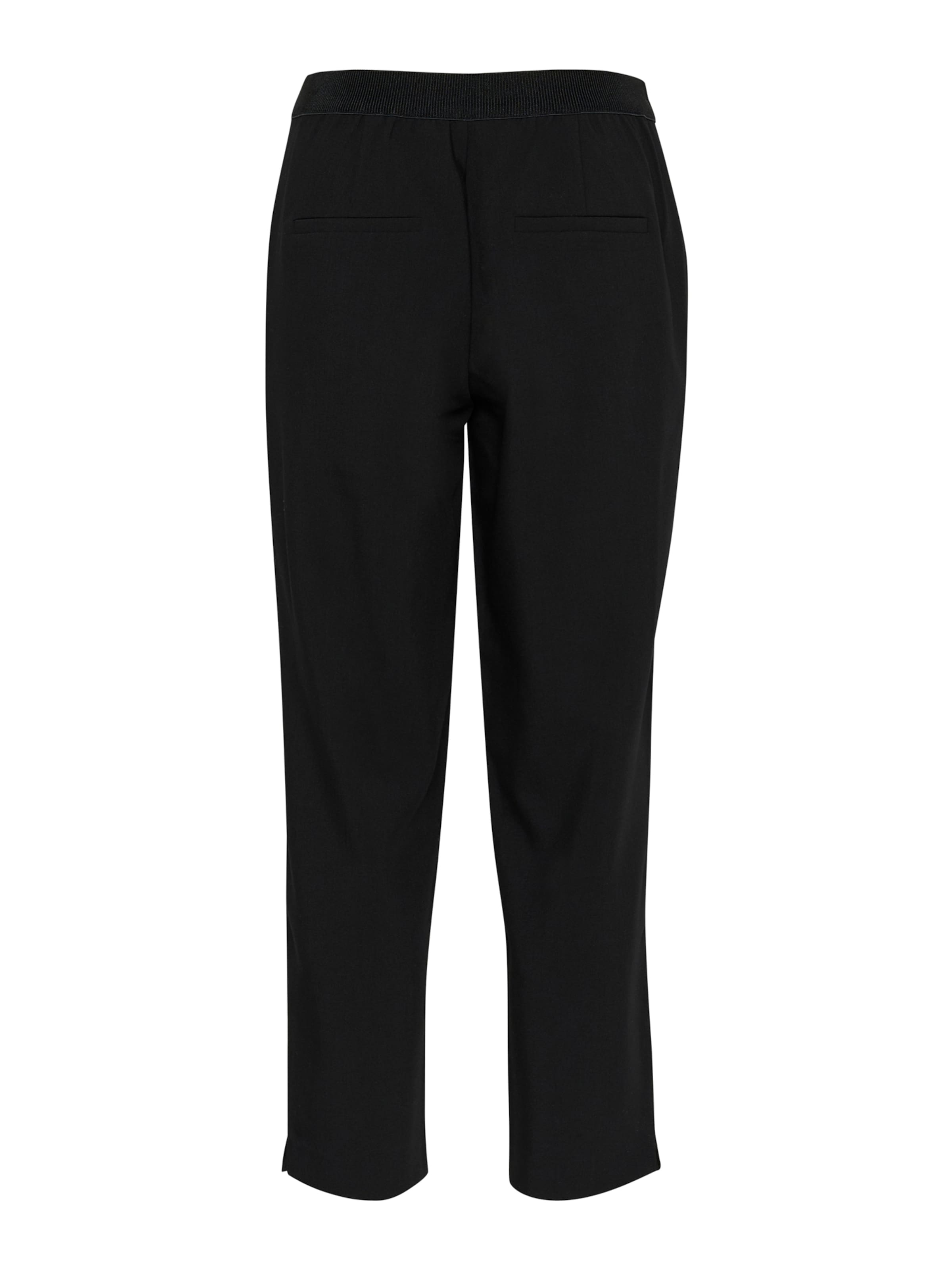 Kaffe Štandardný strih Nohavice s pukmi 'Hella' - Čierna