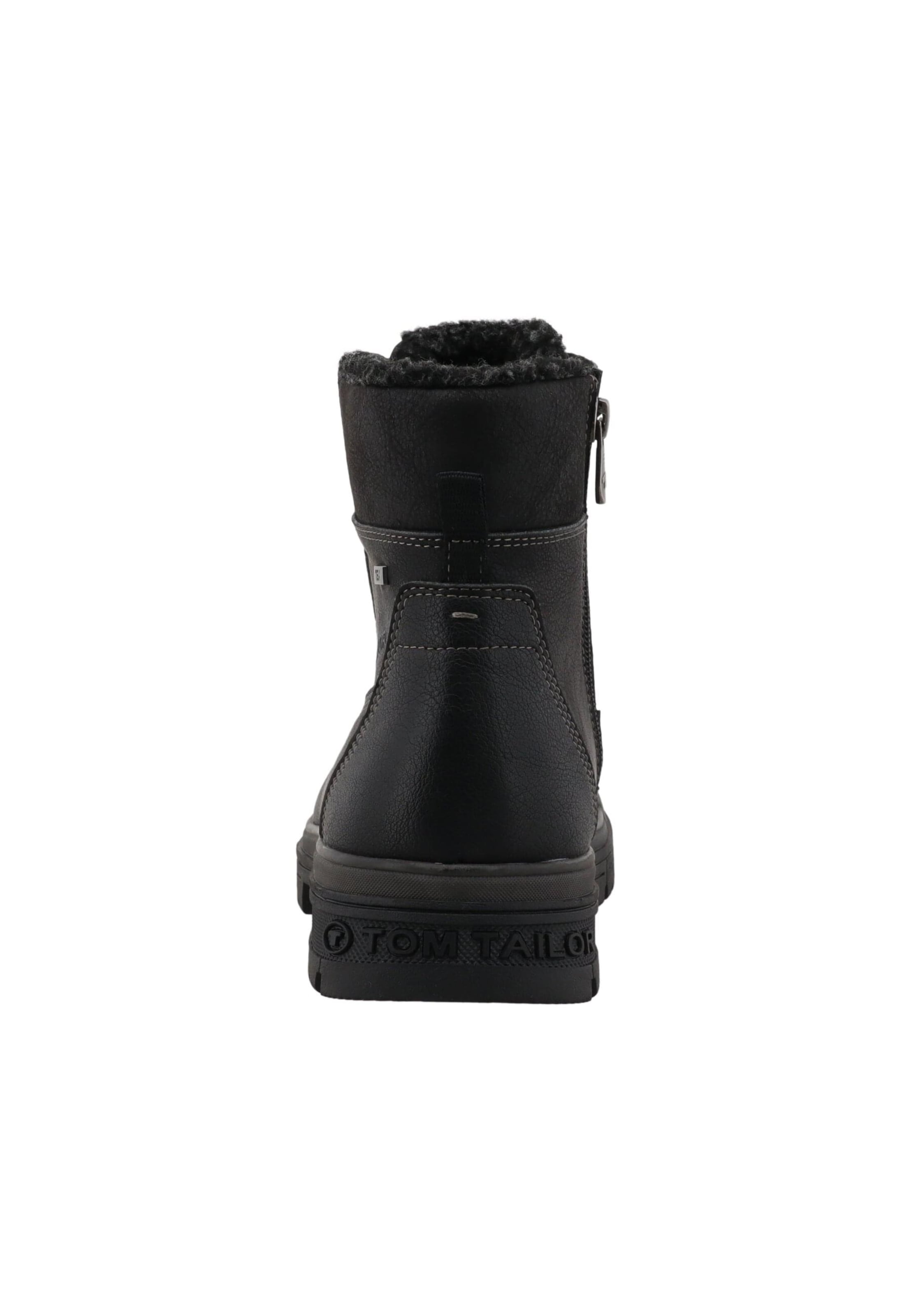 TOM TAILOR Lace-up boots in Black